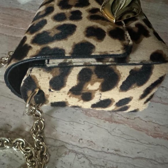 DVF Genuine Cowhide  Leather Mini Lip Bag Animal Removable Chain Shoulderstrap - Picture 11 of 16